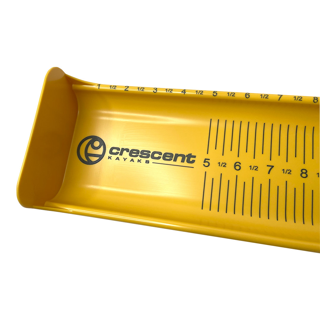 Crescent Kayaks, ketch board, fish measuring board.