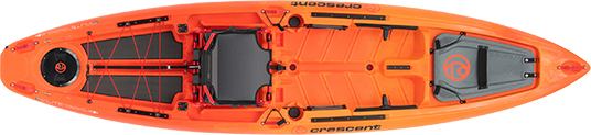 Crescent Kayaks LiteTackle II kayak, fishing and adventure kayak, dawn top.
