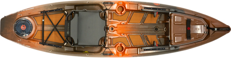Crescent Kayaks Smallie kayak, small throw-and-go kayak, timber color top.