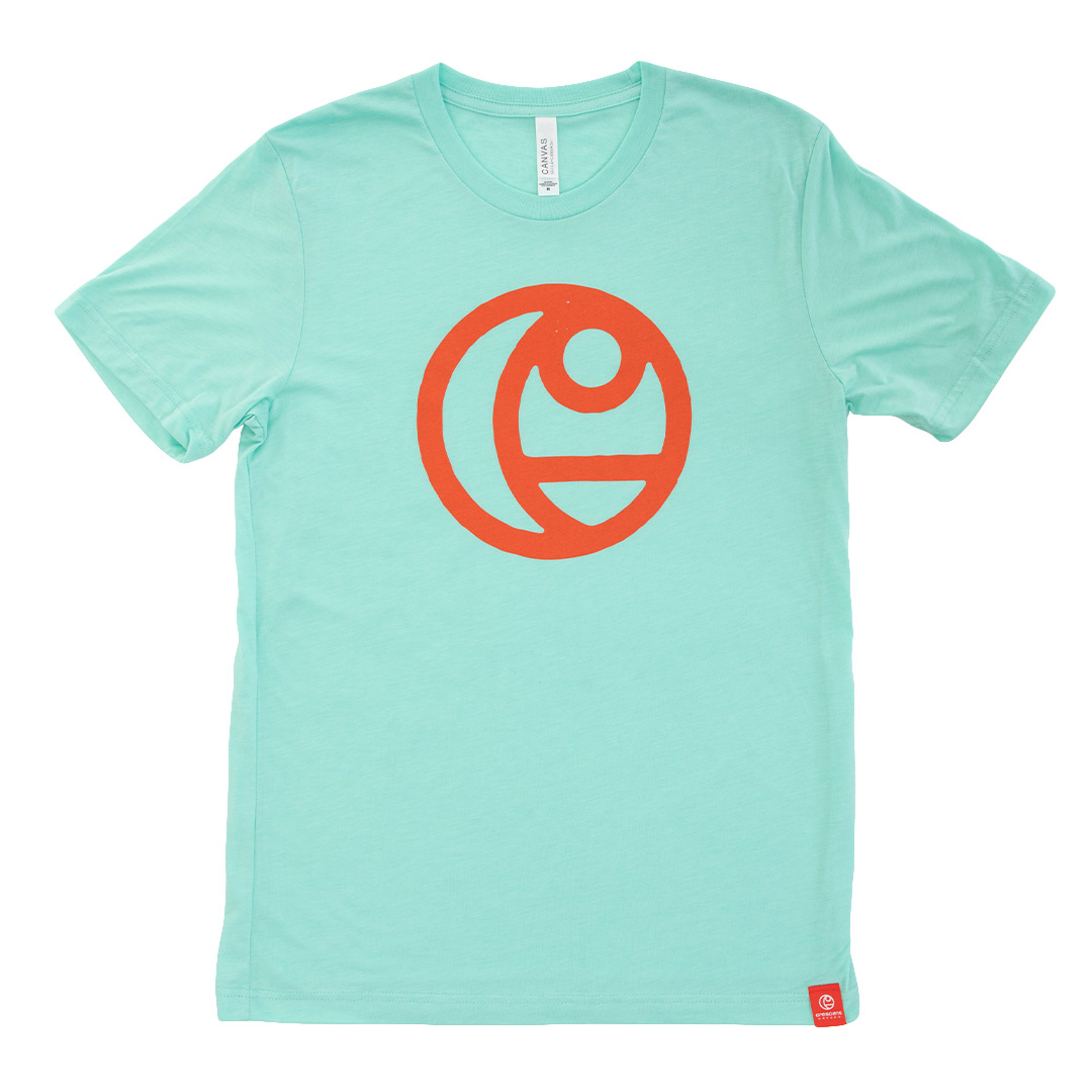 Crescent Kayaks Apparel, Seafoam Icon Tee.